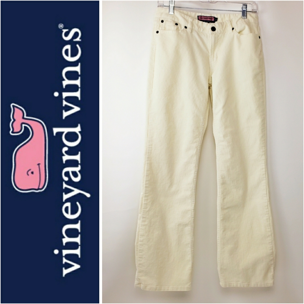 Vineyard Vines Cream Corduroy Jeans Pants Size 4